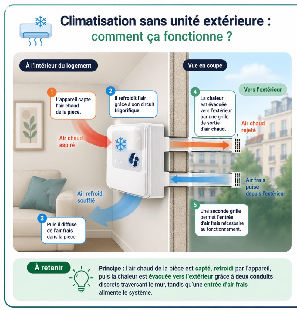 Climatisation sans unité extérieure